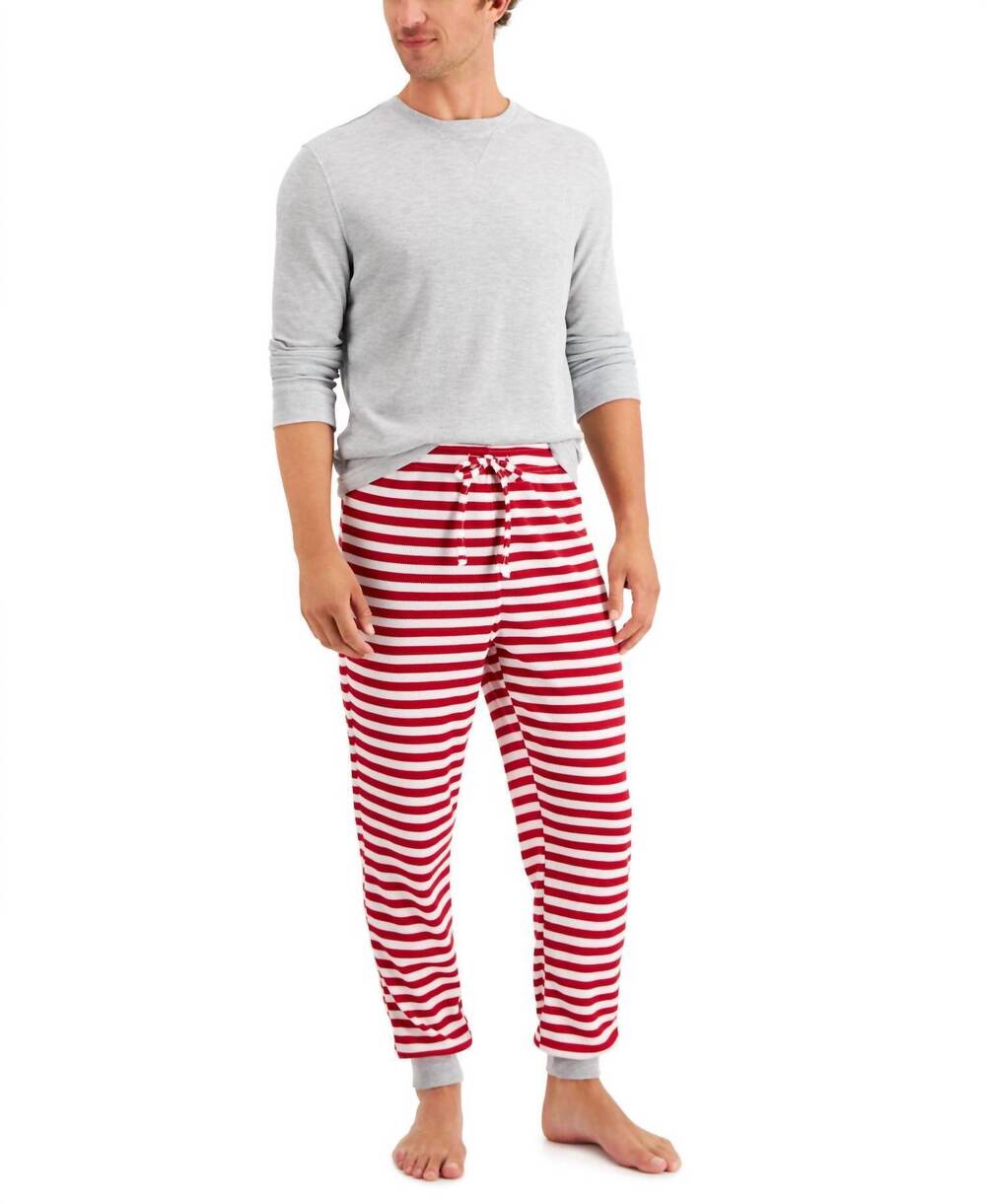 NEW FAMILY PJS men's solid pajama top in gray